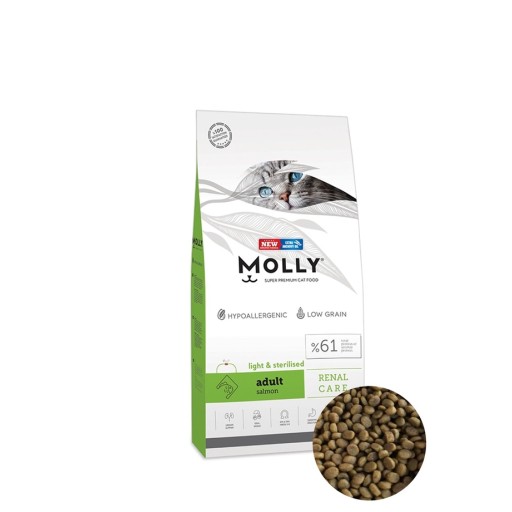Molly للقطط المعقمة - سمك السلمون Molly RENAL CARE Light & Sterilised Salmon