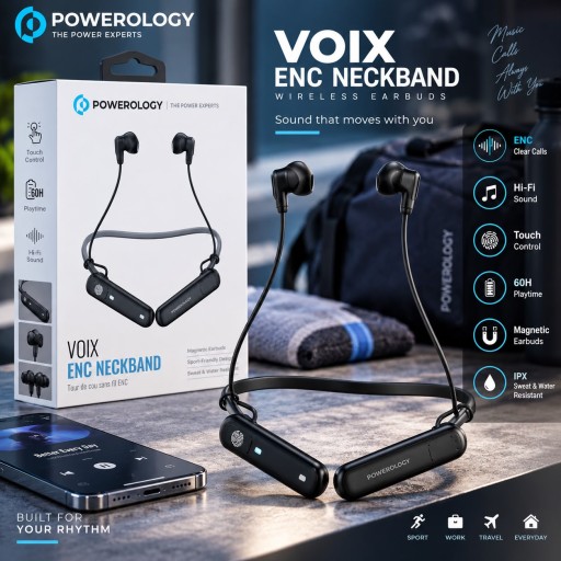 powerology Powerology Voix Enc Neckband Earbuds