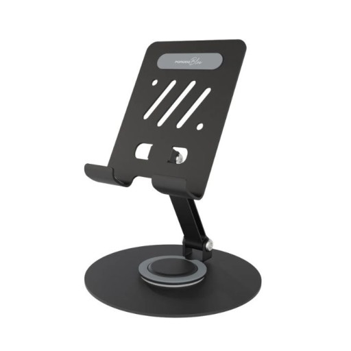 حامل الأجهزة اللوحية القابل للدوران مع قاعدة مضادة للانزلاق - باللون الأسود Porodo Clipo Rotatable Tablet Holder Non-Slip Base-Black