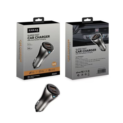شاحن سيارة سريع جداً بقوة 52.5 واط (ZK601) Super Fast Car Charger 52.5W (ZK601)
