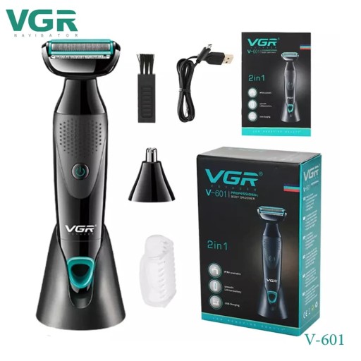 ماكينة حلاقة وتشذيب شعر الجسم والأنف (إصدار منتخب الأرجنتين AFA) من في جي آر (VGR) VGR V-601 Professional Body Groomer & Nose Trimmer (AFA Official Edition)
