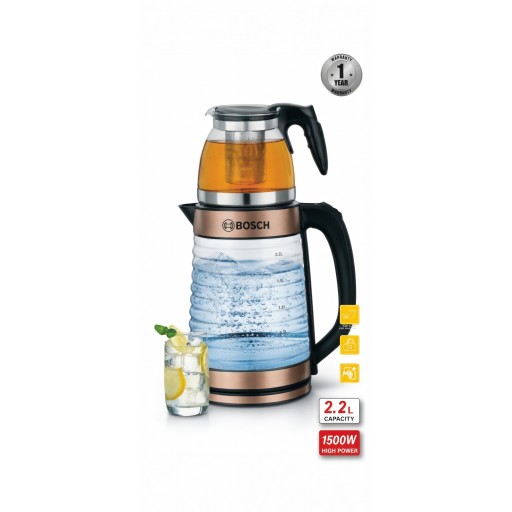 غلاية الشاي والماء الكهربائية الزجاجية من بوش BOSCH Electric Tea & Water Kettle