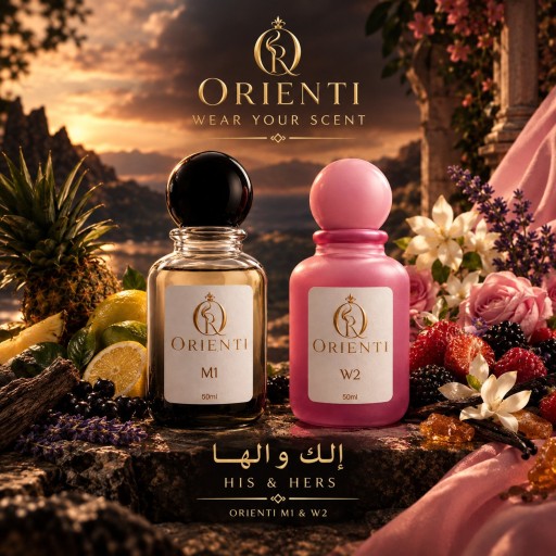 باقة الك والها من Orienti – W2 و M1 | عطر نسائي وعطر رجالي مستوحاة من Libre Intense و Creed Aventus Orienti His & Hers Perfume Set – W2 & M1 from Creed Aventus & Libre Intense