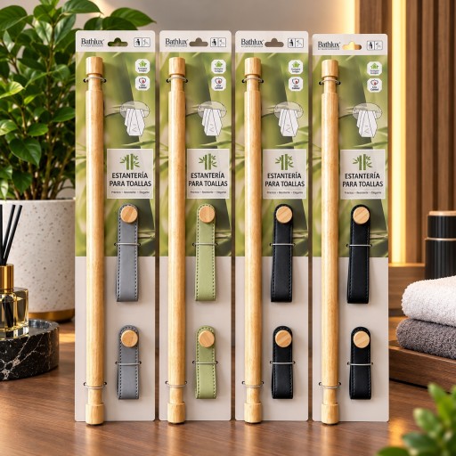 حامل منشفه خشب wooden towel holder