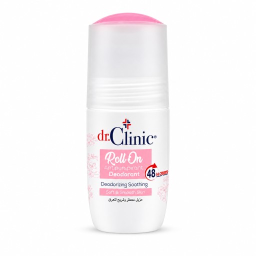 مزيل عرق رول أون دكتور كلينيك الوردي 75 مل Dr. Clinic Pink Roll-On Antiperspirant Deodorant 75 ml