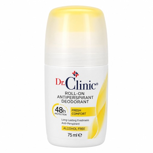 مزيل عرق رول أون دكتور كلينيك الأصفر 75 مل Dr. Clinic Yellow Roll-On Antiperspirant Deodorant 75 ml