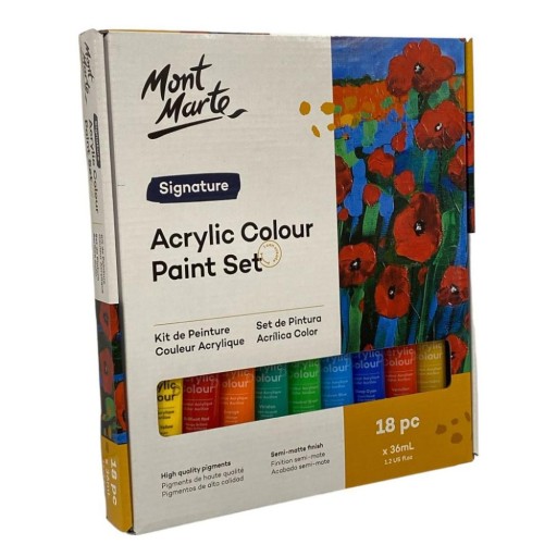 اكريليك مونت مارت 18 لون 36 مل Acrylic colour 10pc 36 ml