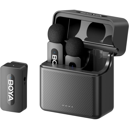 بويا Boya by-v35 dual-channel Wireless Lavalier Microphone System