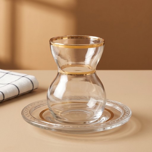 سيت استكان ٦ قطع مع الصحون Tea cup set