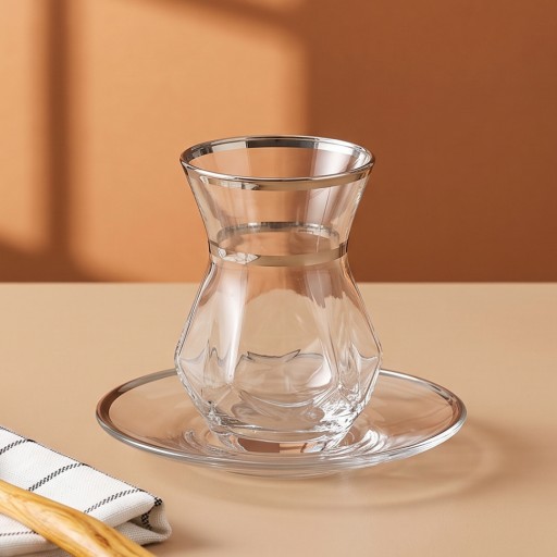 سيت استكان ٦ قطع مع الصحون Tea cup set