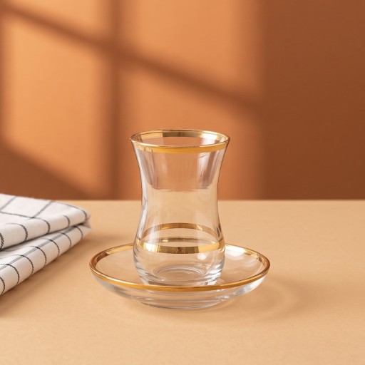 سيت استكان ٦ قطع مع الصحون Tea cup set