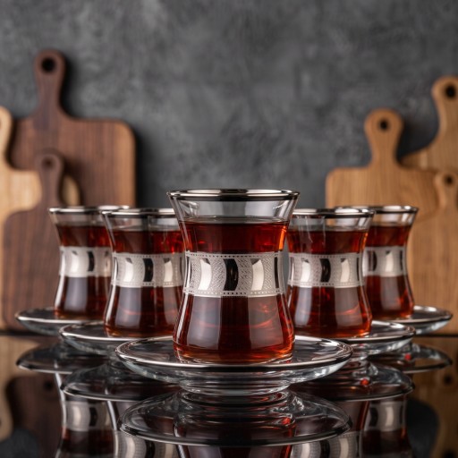 سيت استكان ٦ قطع مع الصحون Tea cup set