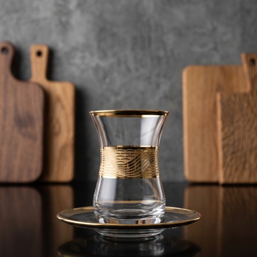 سيت استكان ٦ قطع مع الصحون Tea cup set