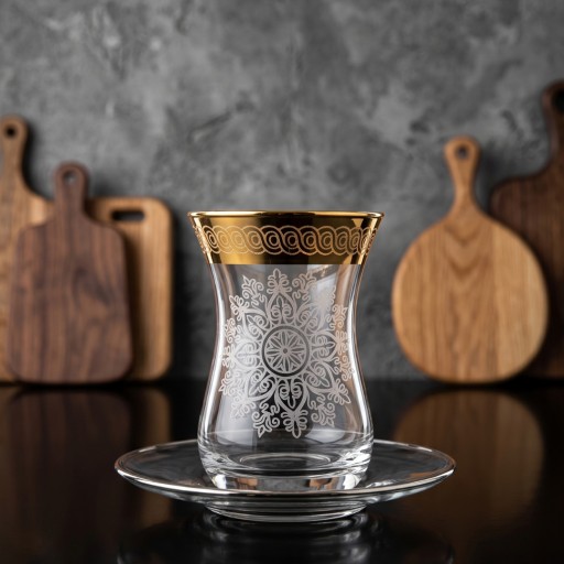 سيت استكان ٦ قطع مع الصحون Tea cup set