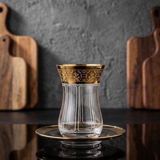 سيت استكان ٦ قطع مع الصحون Tea cup set