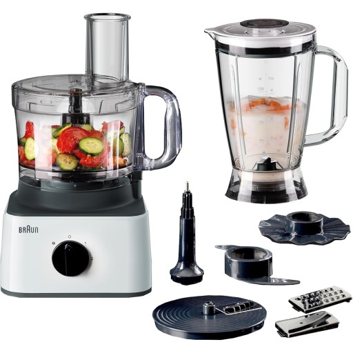 محضرة طعام براون بيور إيز 8 في 1 - 2.1 ليتر - 800 واط - FP0132 Braun PurEase Food Processor 8in1-FP0132