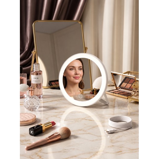 مرآة مكياج منضدية إضاءة LED LED Tabletop Makeup Mirror