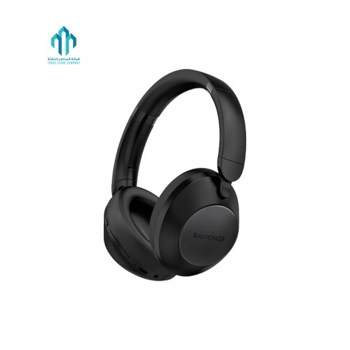 سماعة RAVPower BH1019 Quiet Comfort لاسلكية فوق الأذن مع ANC وENC أسود RAVPower BH1019 Quiet Comfort Over-Ear Wireless Stereo Headphones with ANC and ENC Black