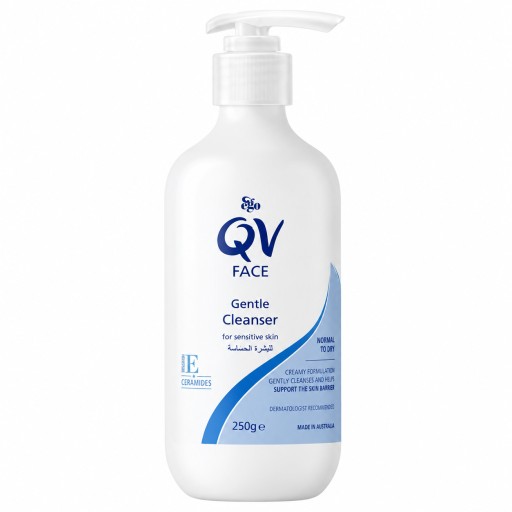 غسول كيو في للوجه للبشرة الحساسة 250 غم QV Face Gentle Cleanser for Sensitive Skin 250g