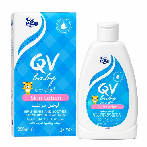لوشن كيو في بيبي المرطب لبشرة الأطفال 250 مل QV Baby Skin Lotion 250ml