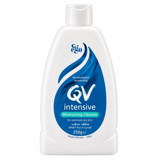 منظف كيو في إنتنسيف المرطب للبشرة شديدة الجفاف – 250 غم QV Intensive Moisturising Cleanser – 250g