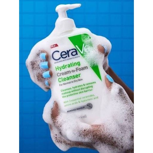 غسول سيرافي الكريمي الرغوي المرطب للبشرة العادية إلى الجافة CeraVe Hydrating Cream-to-Foam Cleanser