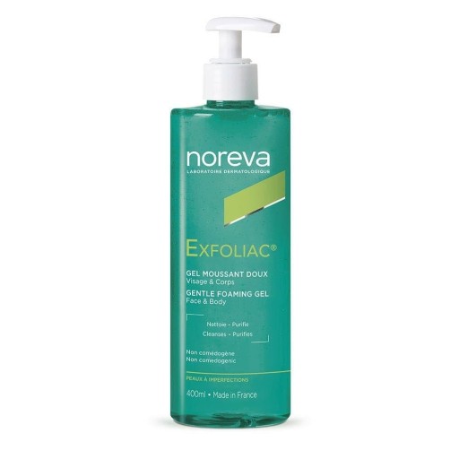 جل رغوي لطيف إكسفولياك من نوریفا للبشرة المعرضة للشوائب والعيوب - 400 مل Noreva Exfoliac Gentle Foaming Gel for Blemish-Prone Skin - 400ml