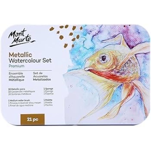 الوان مائية ميتاليك 21 لون Water colour metallic 21pc
