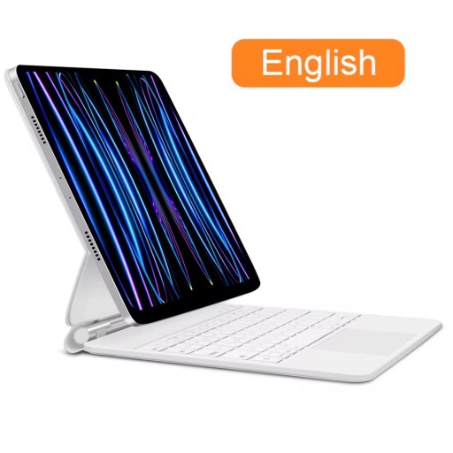 لوحة مفاتيح سحرية من GOOJODOQ لجهاز iPad Pro 11 بوصة 4th/3rd/2nd/1st Gen iPad Air 11 M2 M3 Air 4 Air 5أبيض GOOJODOQ Magic Keyboard with Floating Stand for iPad Pro 11-inch (1st–4th Gen) and iPad Air 11 (M2, M3, Air 4, Air 5)