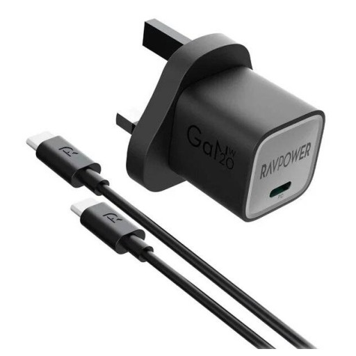 شاحن جداري مع كيبل 20 واط Charger RAVpower 20w & cable