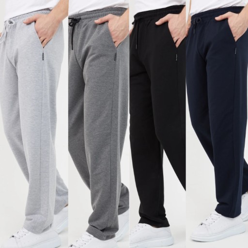 سيت بناطيل رياضية رجالية 4 قطع بقياس (6XL)– رصاصي، أسود، نيلي، رصاصي فاتح Men’s Sports Sweatpants Set 4 Pcs (6XL) – Gray, Black, Navy & Light Gray