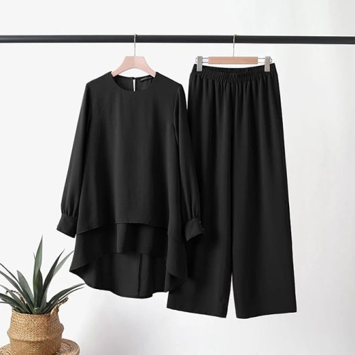 طقم نسائي من قطعتين بتصميم طبقات أنيق Women set
