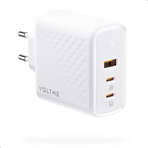 شاحن VOLTME بمنفذ USB-C وقوة 100 واط، مزود بـ 3 منافذ بتقنية GaN ويدعم الشحن السريع PD 3.0 VOLTME USB C Charger 100W, 3 GaN Ports, PD 3.0 Fast Charger