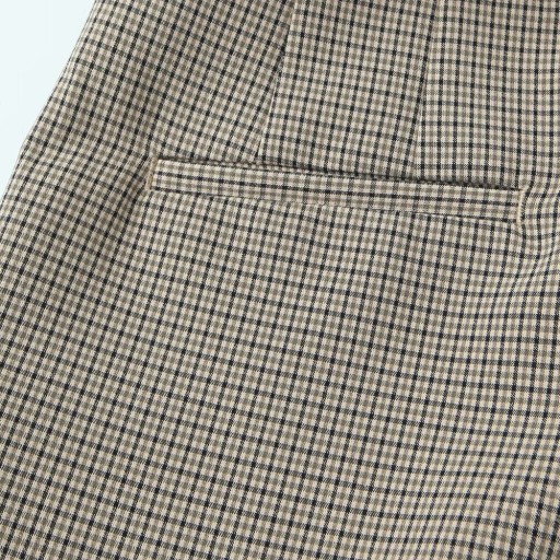 بنطال كلاسيكي بقصة مستقيمة ونقشة الكاروهات Classic Pant