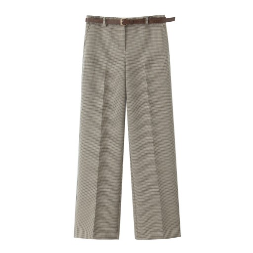 بنطال كلاسيكي بقصة مستقيمة ونقشة الكاروهات Classic Pant