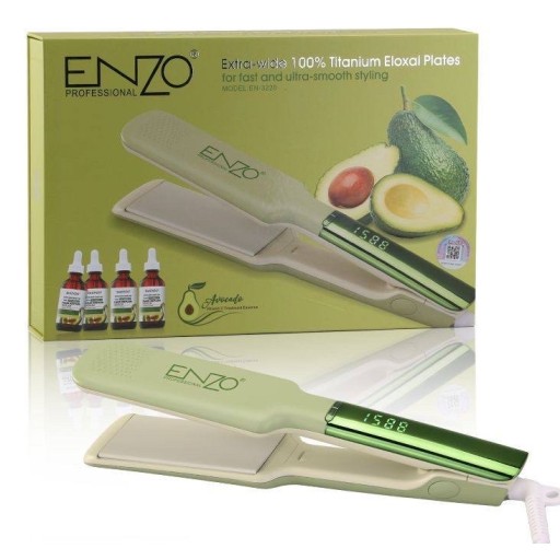 كاوية  الشعر من إنزو بتقنية الأفوكادو والتيتانيوم ENZO Professional Avocado Titanium Hair Straightener