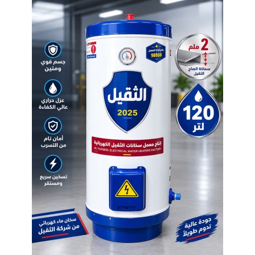سخان ماء كهربائية 120 لتر electric water heater