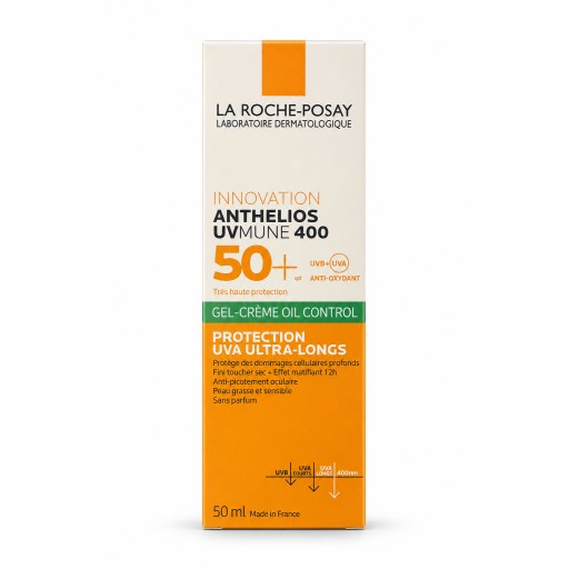 واقي شمس لاروش بوزيه أنثيليوس UVMune 400 أويل كنترول جل-كريم SPF 50+ La Roche-Posay Anthelios UVMune 400 Oil Control Gel-Cream SPF 50+