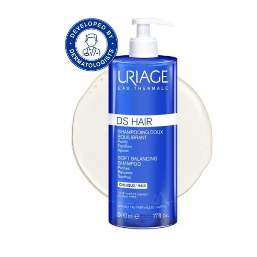 شامبو يورياج دي إس هير اللطيف والموازن الحجم الاقتصادي الكبير - 500 مل Uriage DS Hair Soft Balancing Shampoo - 500ml