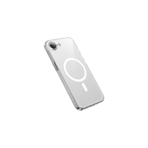 غطاء حماية شفاف لجهاز iPhone 16e Green Lion MagSafe Delgado PC Case iP 16 E - Clear