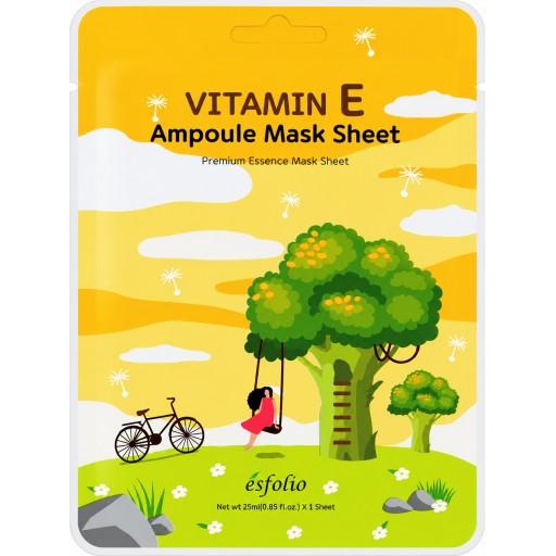 ماسك كوري أمبول فيتامين E قطني Esfolio 25 مل Esfolio Vitamin E Ampoule Sheet Mask 1 x 25ml