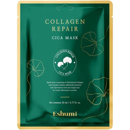 ماسك كوري قطني إيشومي بالكولاجين وسنتيلا الآسيوية 23 مل × 1 قطعة Eshumi Collagen Repair Cica Sheet Mask 23ml × 1PCS