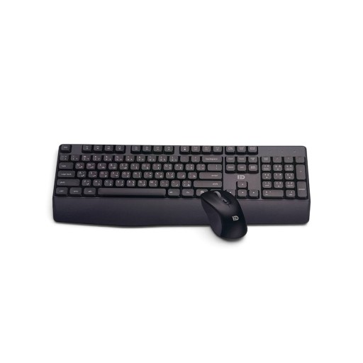 لوحة مفاتيح  وماوس لاسلكي عربي انكليزي keyboard and mouse wireless combo fd k653 silent