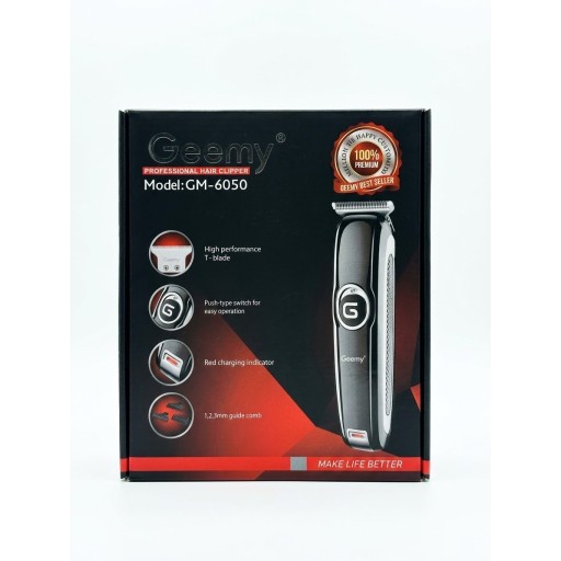 ماكينة حلاقة وتحديد الشعر الاحترافية بشفرة حرف T من جييمي (Geemy Professional Hair Clipper - GM-6050) Geemy Professional Hair Clipper with High Performance T-Blade (Model: GM-6050