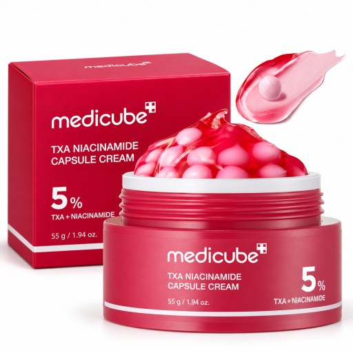 كريم ميديكيوب TXA بالنياسيناميد 5% للتفتيح والترطيب – 55 غم Medicube TXA Niacinamide Capsule Cream 5% – 55g