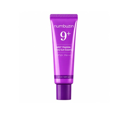Numbuzin واقي شمس ومستحلب  بالببتيدات ومركب NAD+ للنضارة ومقاومة التجاعيد - 50 مل NUMBUZIN No.9 NAD+ 9 Peptides Dewy Sun Essence SPF50+ PA