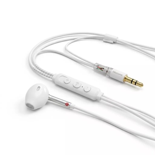 سماعات أذن Moxom Aux EP56 بمدخل 3.5mm – أبيض Moxom Aux EP56 Earphones - 3.5mm - White