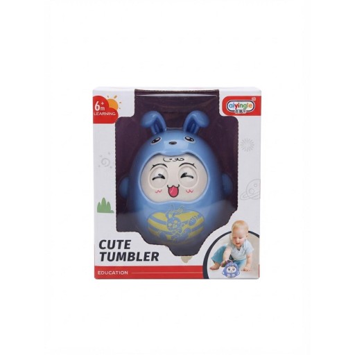 لعبة الأرنب التوازنية المتأرجحة للأطفال الرضع (قملاغ / Tumbler Toy) Cute Tumbler Wobble Toy for Babies (6m+)