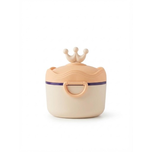 حافظة وموزع حليب الأطفال المحمولة بتصميم التاج مع إغلاق محكم Portable Crown Baby Milk Powder Container & Snack Box