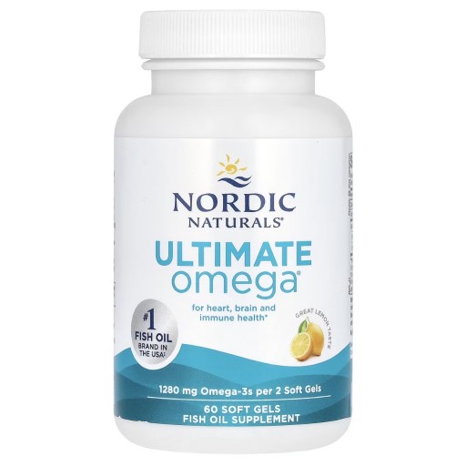 نورديك ناتشورالز ألتيميت أوميغا 3 بنكهة الليمون، 60 كبسولة هلامية Ultimate Omega, Lemon, 60 Soft Gels (640 mg per Soft Gel)
